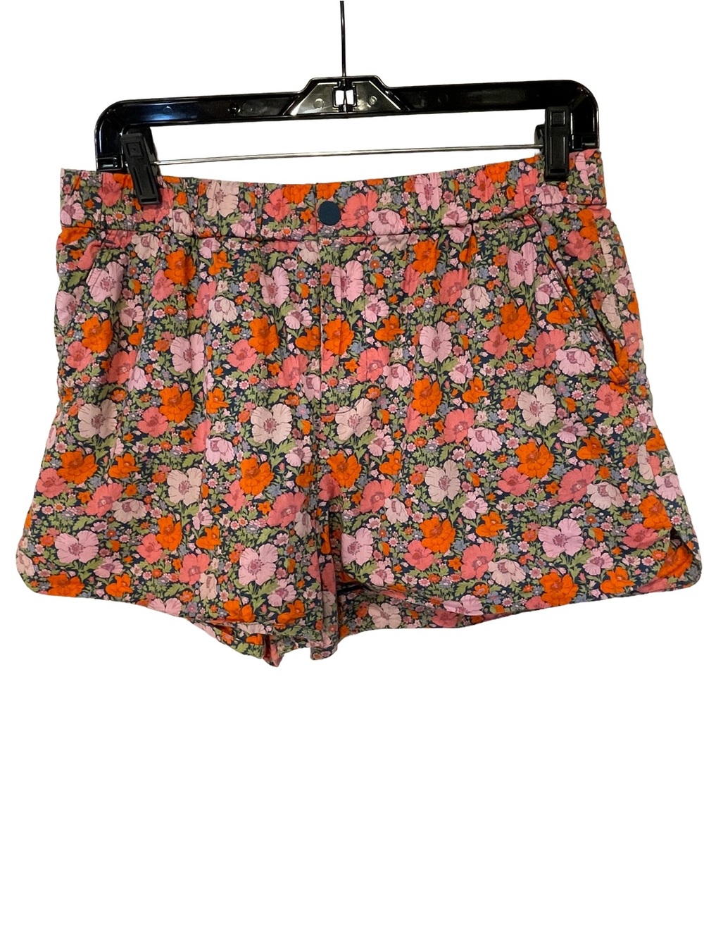 J. Crew Pink & Orange Floral Cotton Shorts Women’s Size Medium